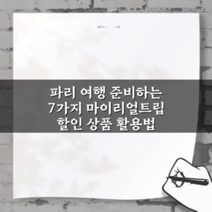 파리 여행 준비하는 7가지 마이리얼트립 할인 상품 활용법