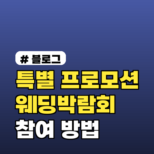 6월 웨딩박람회에서 제공하는 특별 프로모션